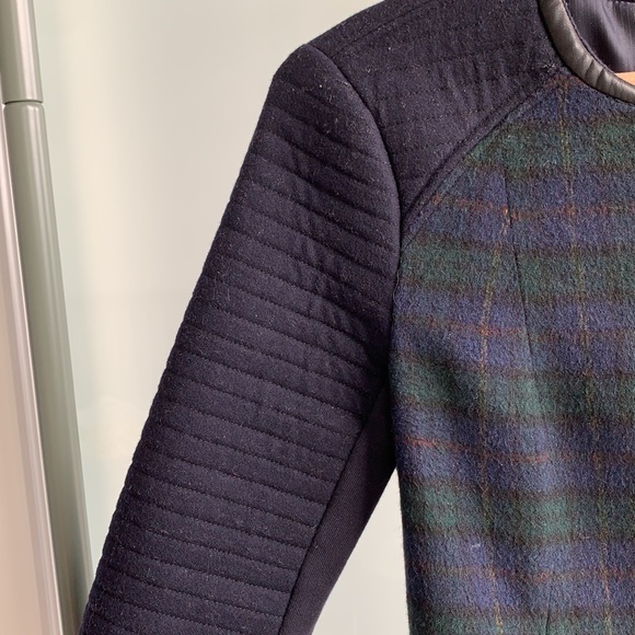 Blue and green tartan structured jacket - Picture 9 of 9